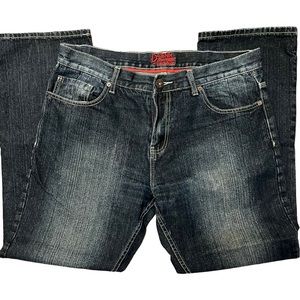 DO DENIM Boot Cut Dark Wash Blue Denim Jeans Men's Size W36 X L32